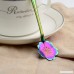 HONEYJOY Stainless Steel Flower Spoon Set Colorful Coffee Tea Spoon Mixing Spoon Sugar Spoon Ice Cream Spoons Set of 8 Rainbow - B0794XZWCP